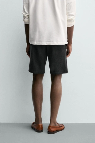 Бермуды RELAXED FIT из вискозы и льна