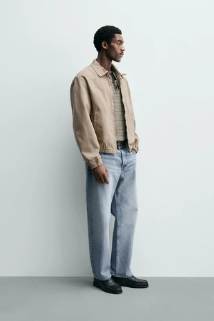 Куртка REGULAR FIT из выстиранного хлопка- Заказать в России