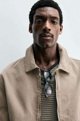 Куртка REGULAR FIT из выстиранного хлопка- Заказать в России