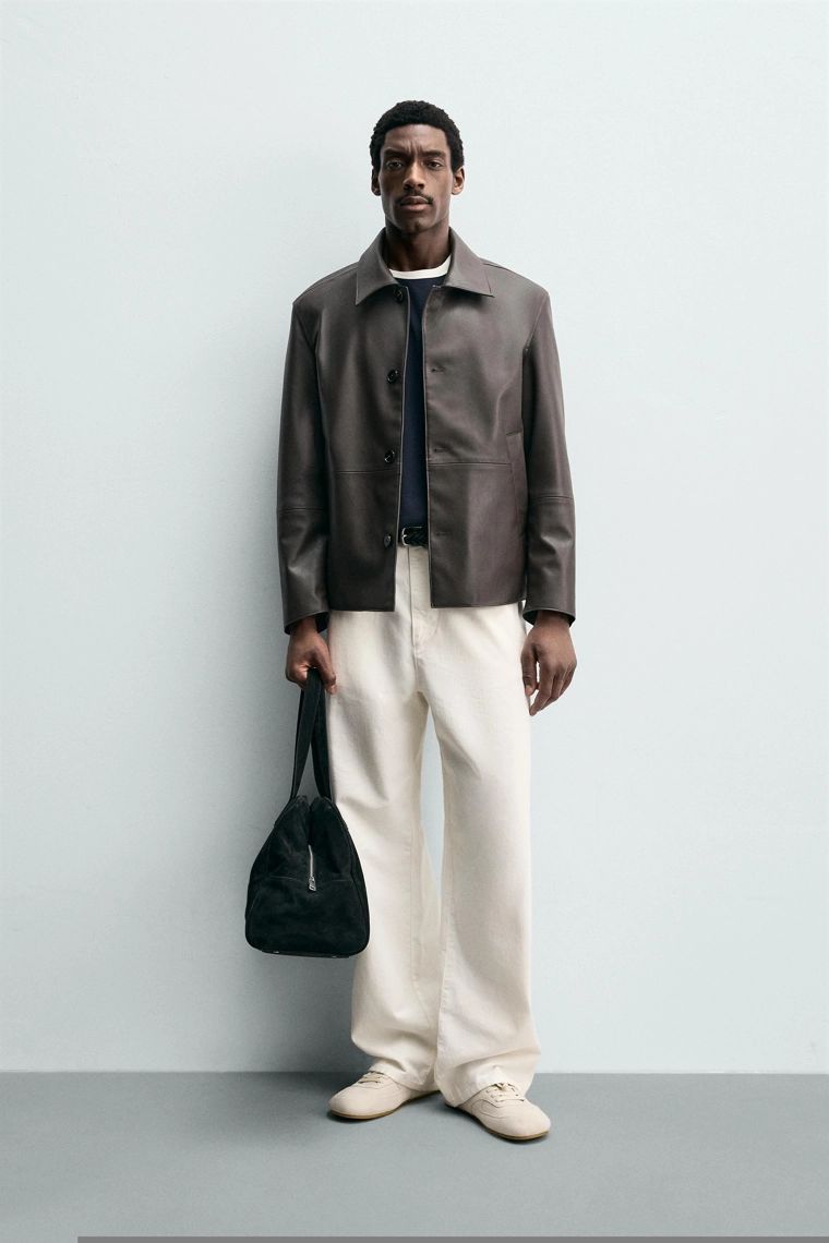 Регулярное кожаное рубашка-ковер