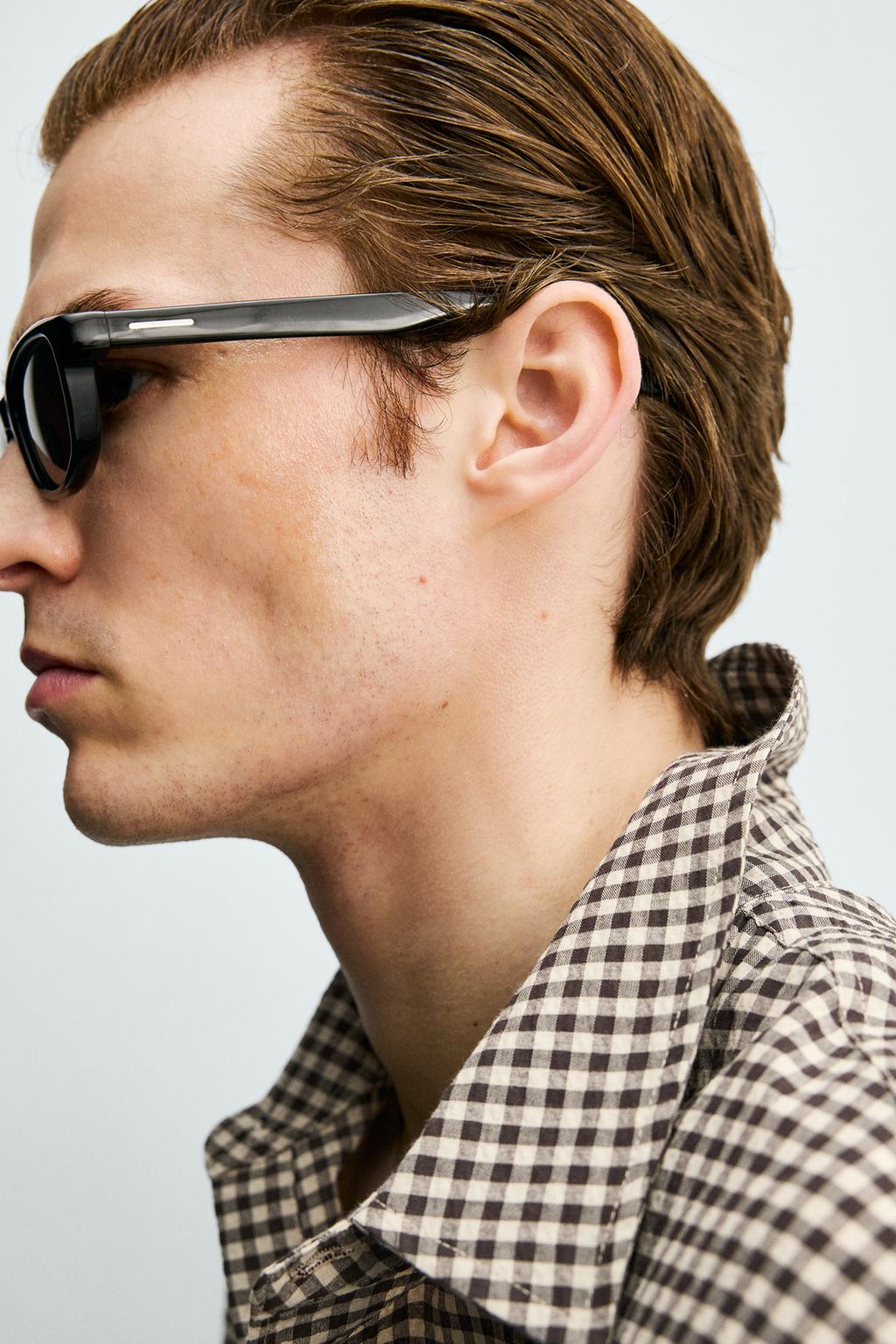 РУБАШКА В КЛЕТКУ С ТЕКСТУРОЙ