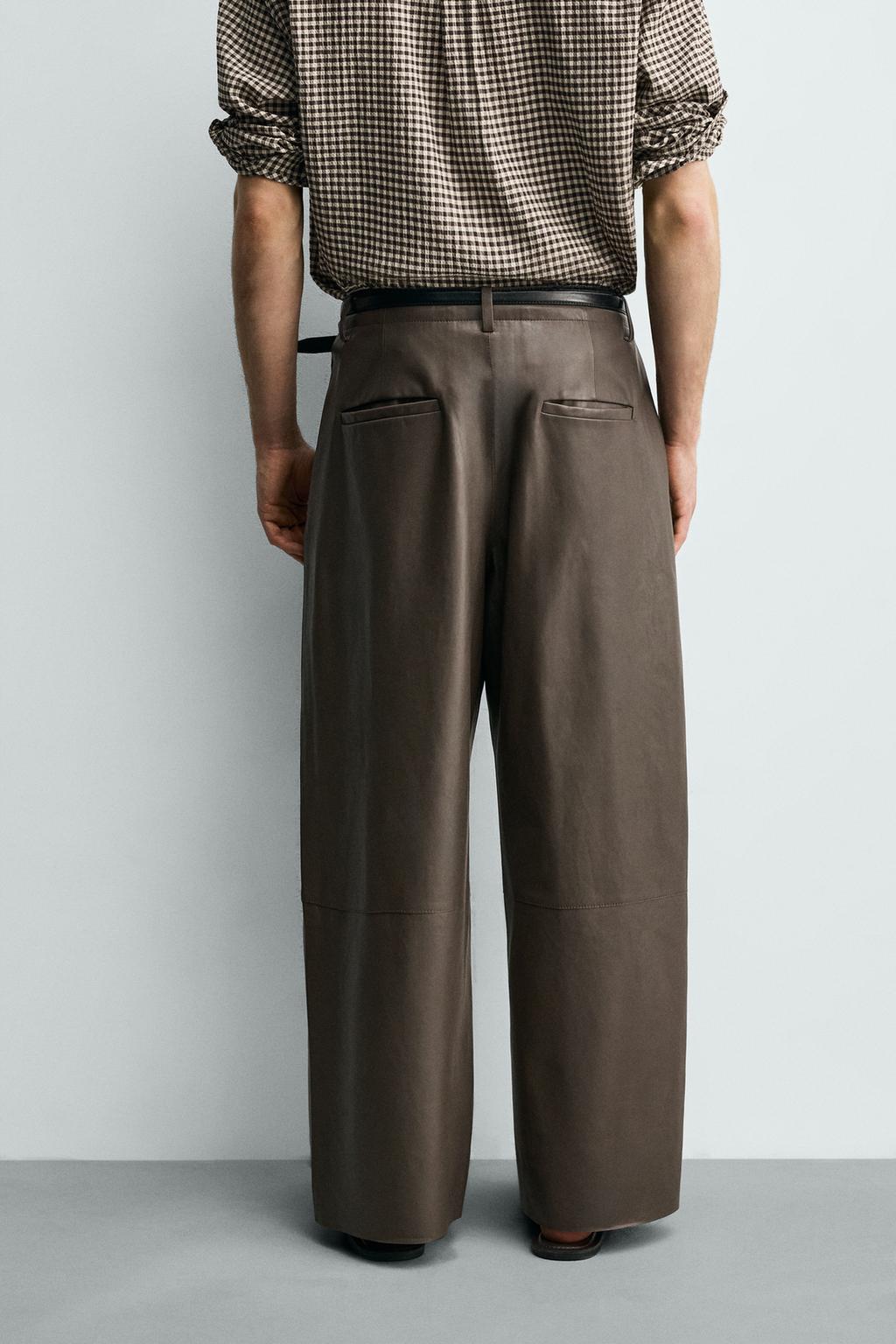 КОЖАНЫЕ БРЮКИ BALLOON FIT