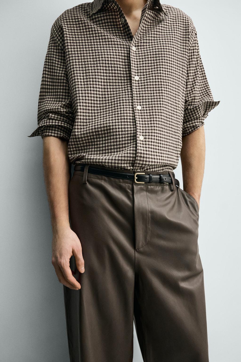 КОЖАНЫЕ БРЮКИ BALLOON FIT