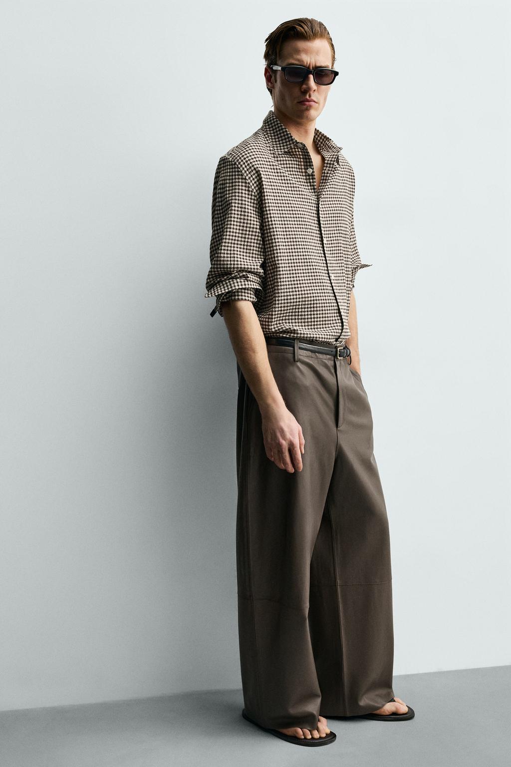 КОЖАНЫЕ БРЮКИ BALLOON FIT