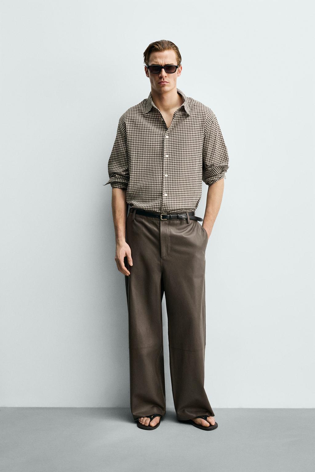 КОЖАНЫЕ БРЮКИ BALLOON FIT