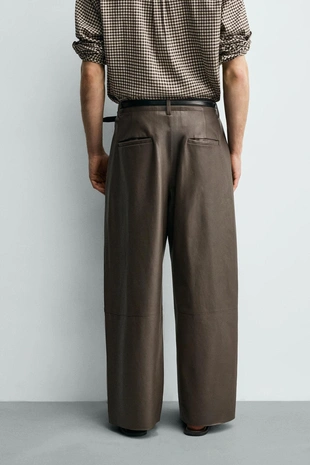 Кожаные брюки баллон- Заказать в России