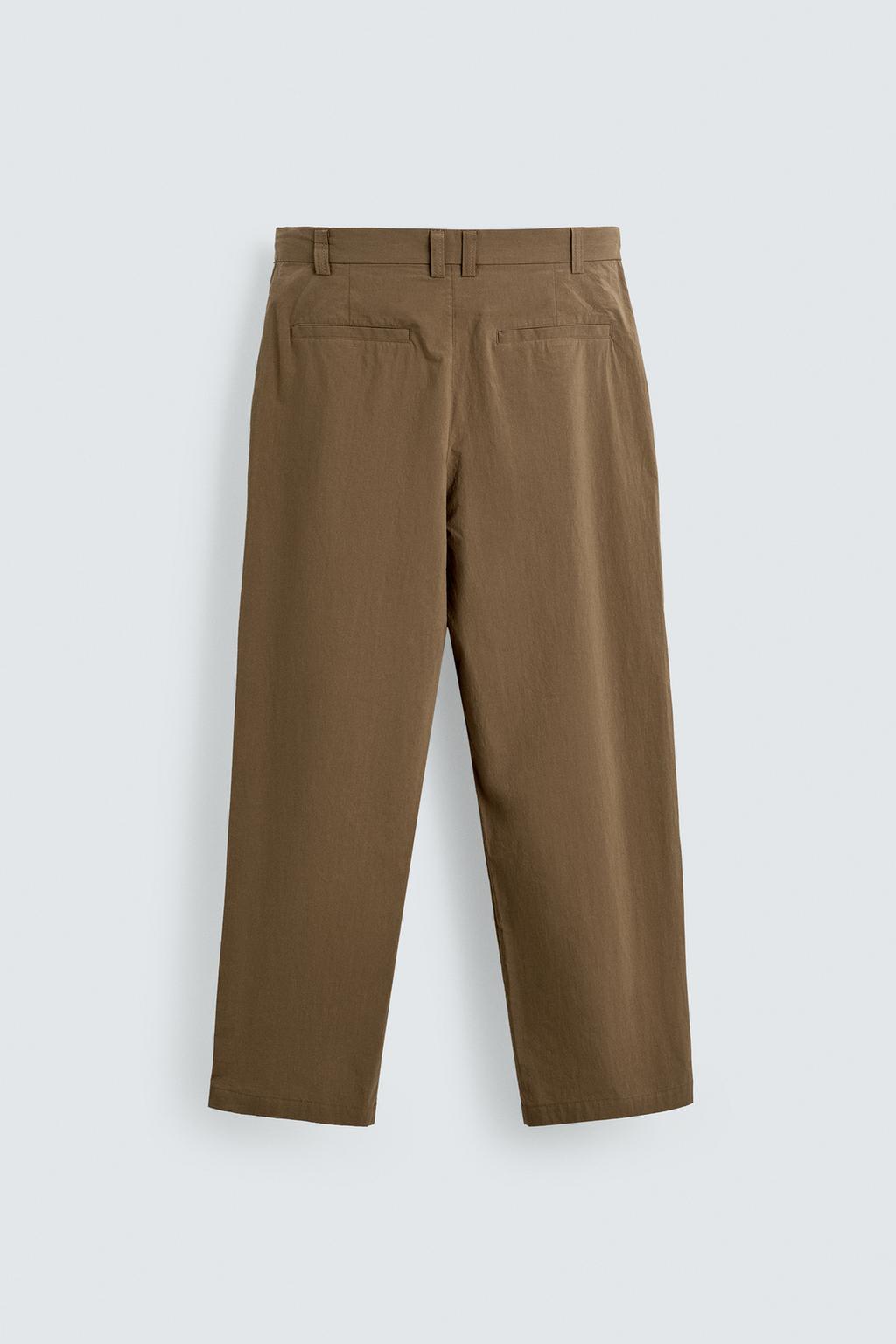 Широкие брюки-джинсы из технического хлопкового смесового материала