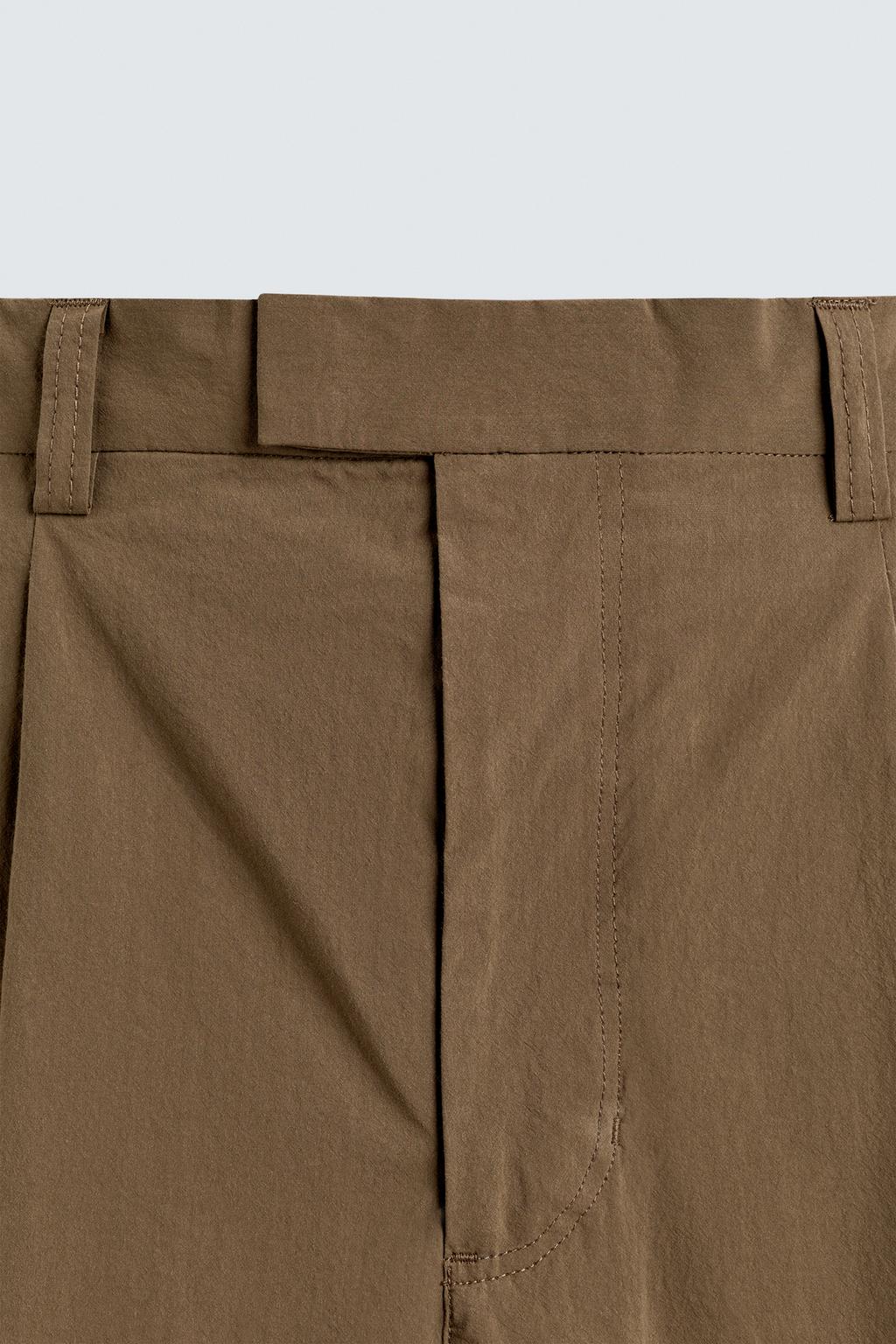 Широкие брюки-джинсы из технического хлопкового смесового материала