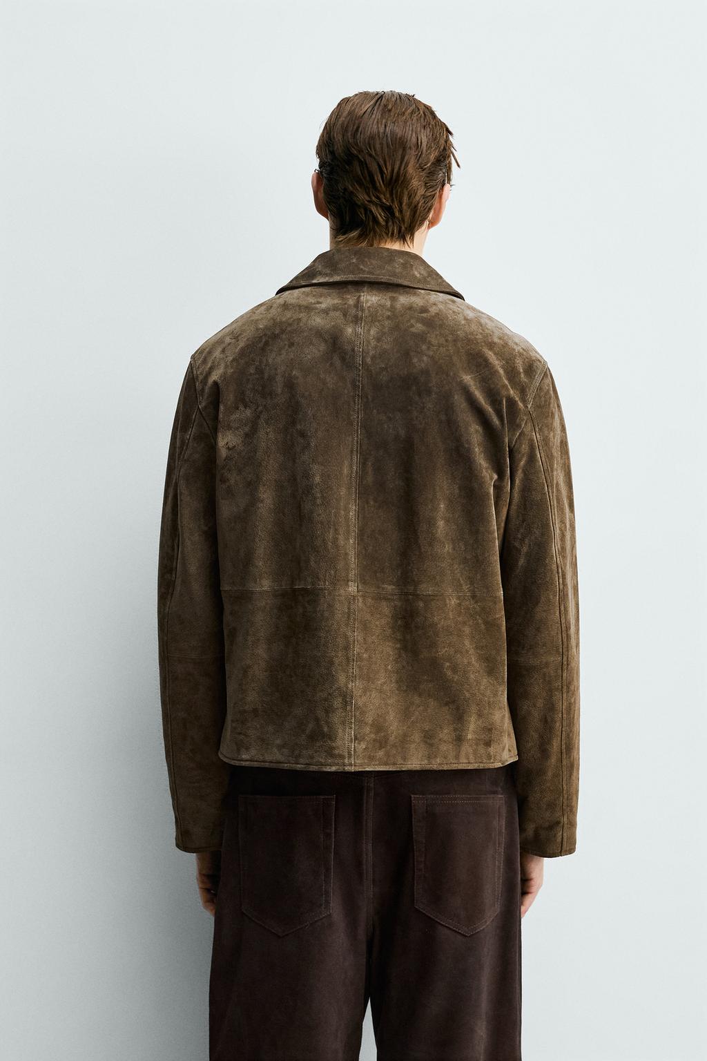 КУРТКА-РУБАШКА REGULAR FIT ИЗ ЗАМШИ