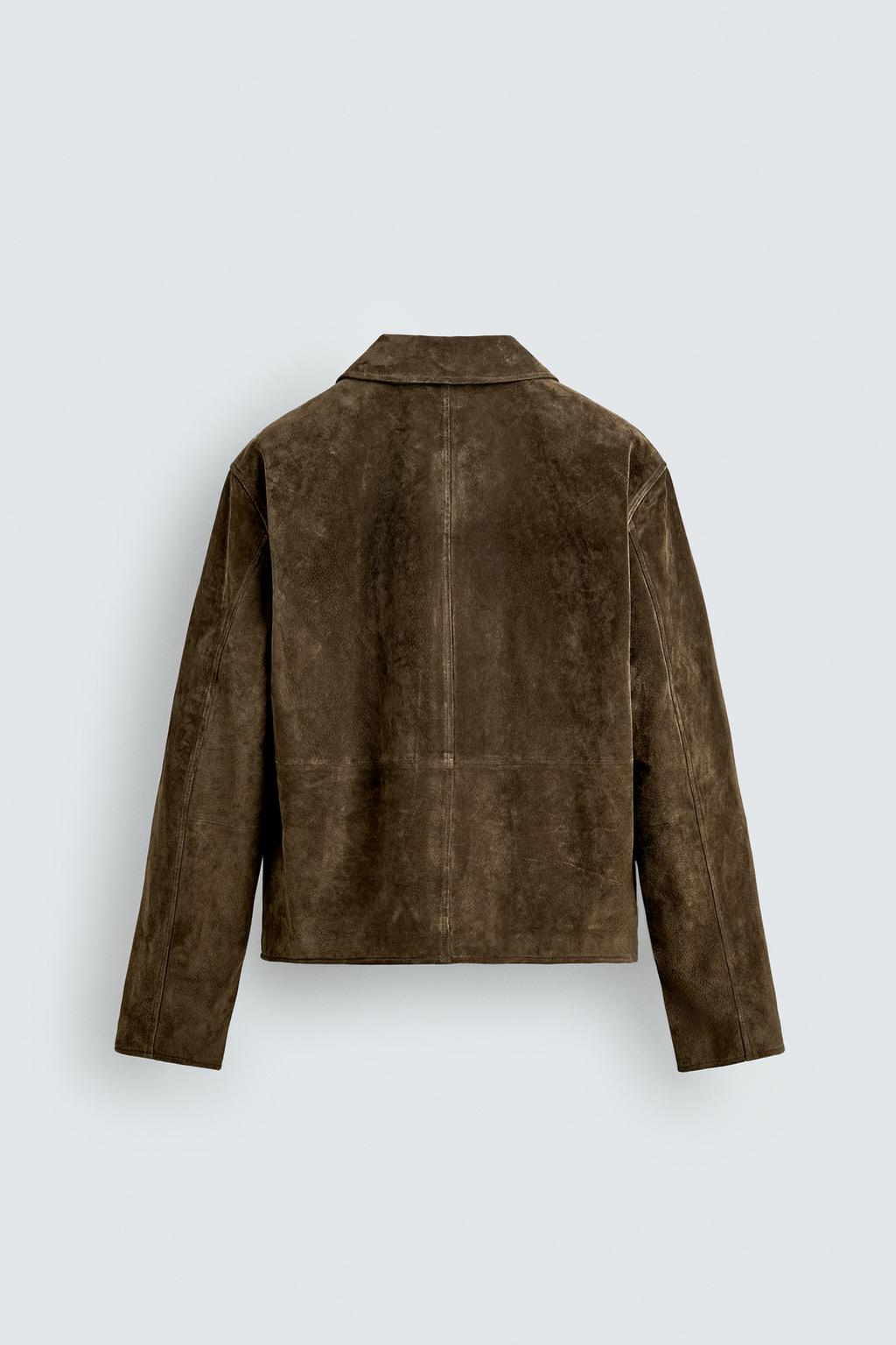 КУРТКА-РУБАШКА REGULAR FIT ИЗ ЗАМШИ