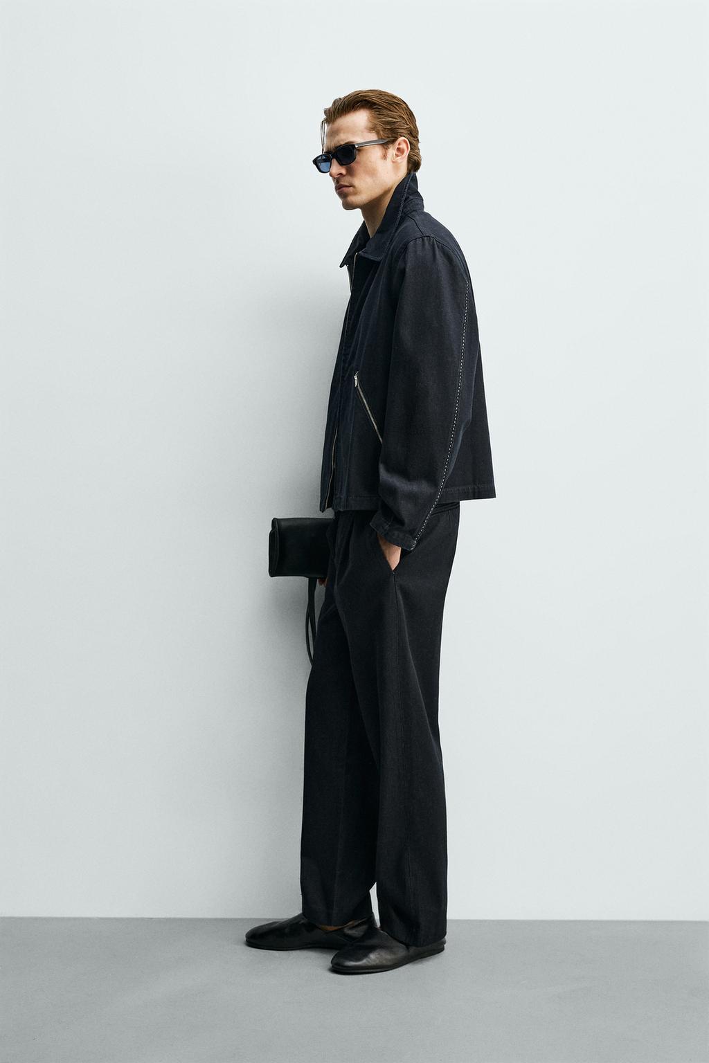 ДЖИНСОВАЯ КУРТКА С КОНТРАСТНЫМИ ШВАМИ