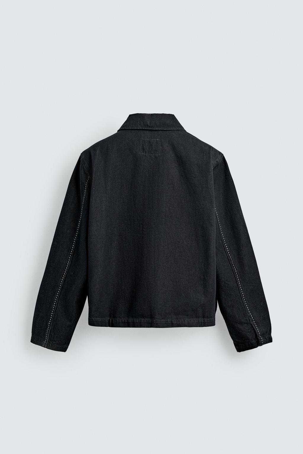 ДЖИНСОВАЯ КУРТКА С КОНТРАСТНЫМИ ШВАМИ