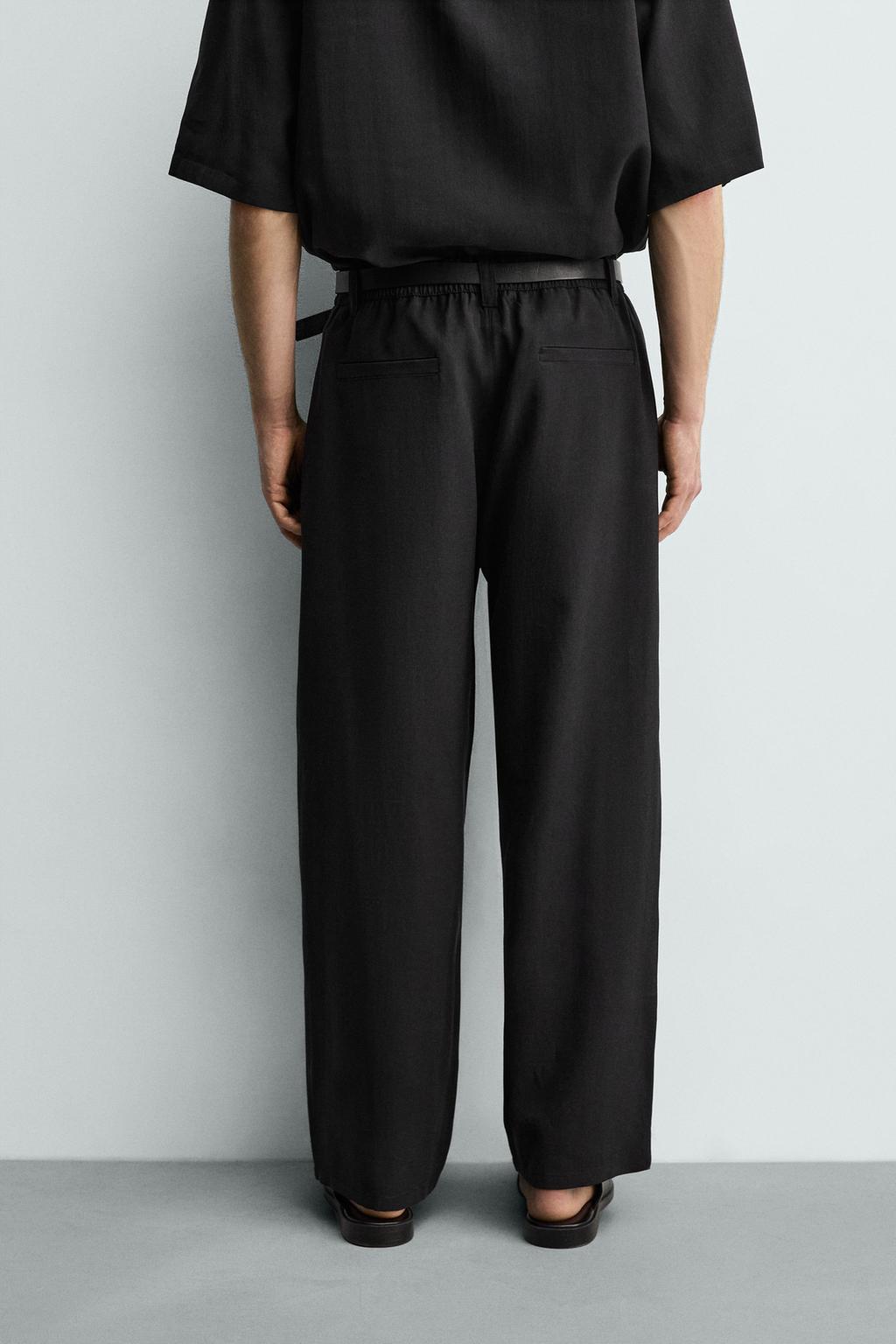 БРЮКИ СВОБОДНОГО КРОЯ СО СКЛАДКАМИ