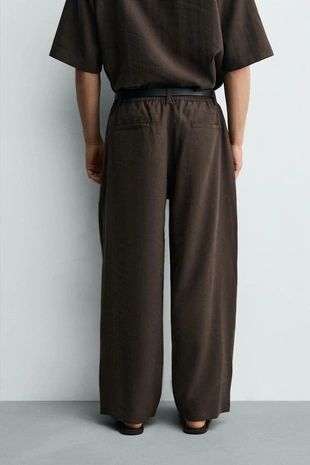 Струящиеся брюки со складками- Заказать в России