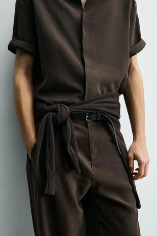 Струящиеся брюки со складками- Заказать в России