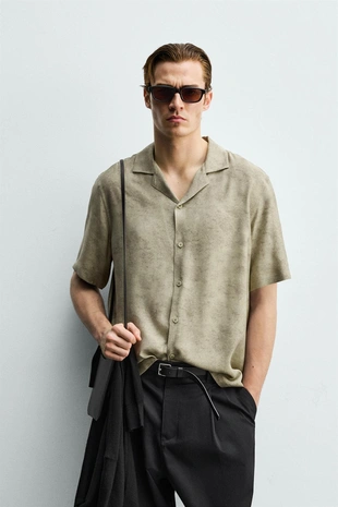 Атласная рубашка 