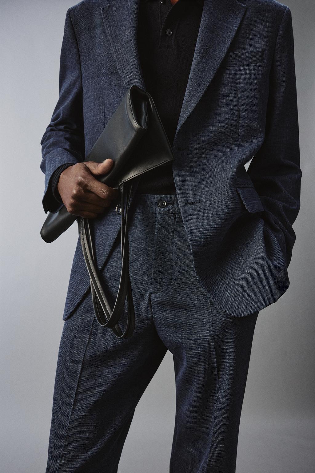 КОСТЮМНЫЕ БРЮКИ ИЗ РЕЛЬЕФНОЙ ТКАНИ