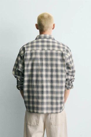 Рубашка BOXY FIT в клетку- Заказать в России