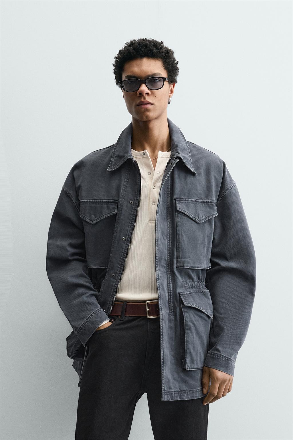 ПАРКА ИЗ ХЛОПКА С ЭФФЕКТОМ ПОТЕРТОСТИ