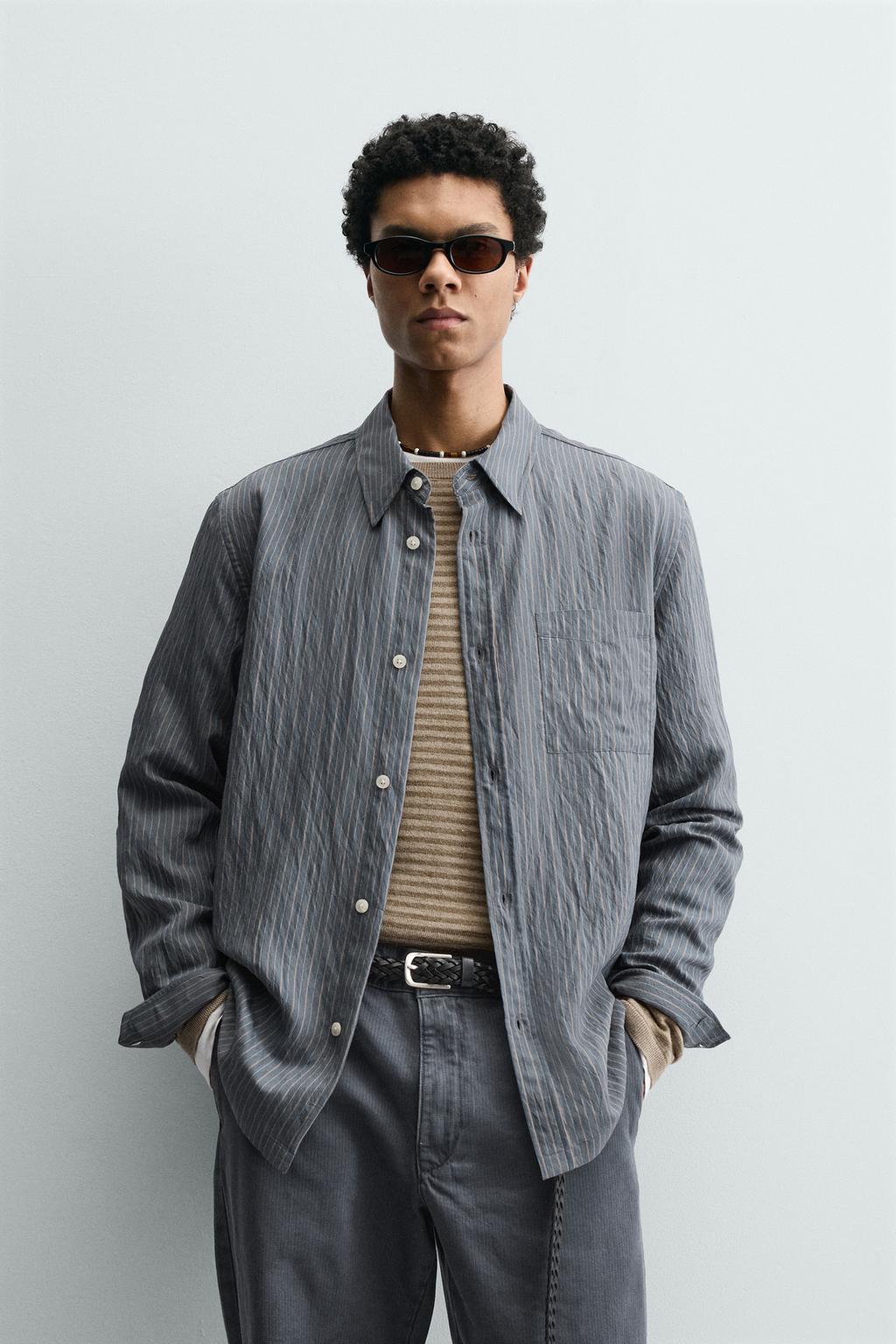 РУБАШКА СВОБОДНОГО КРОЯ В ПОЛОСКУ