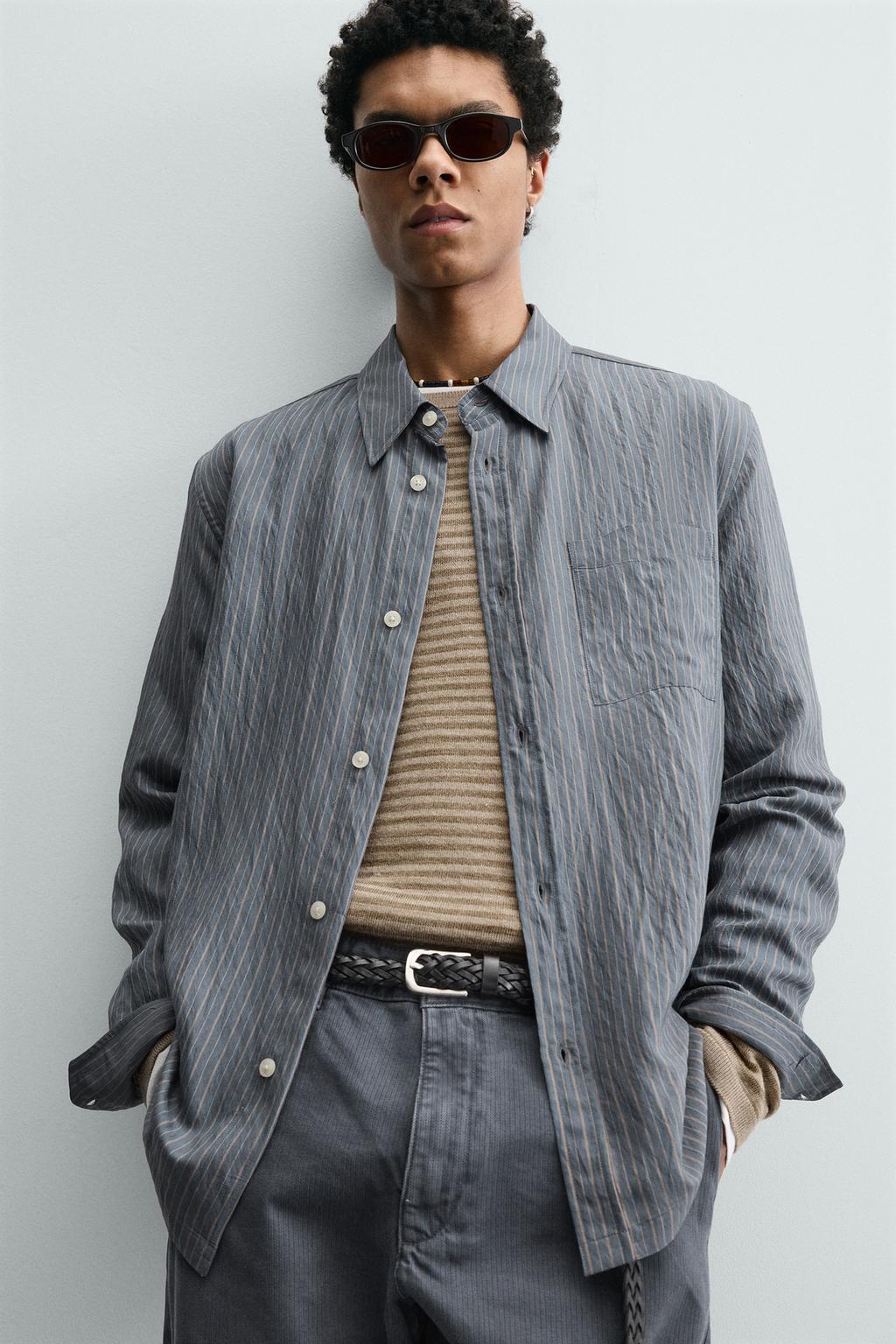 РУБАШКА СВОБОДНОГО КРОЯ В ПОЛОСКУ