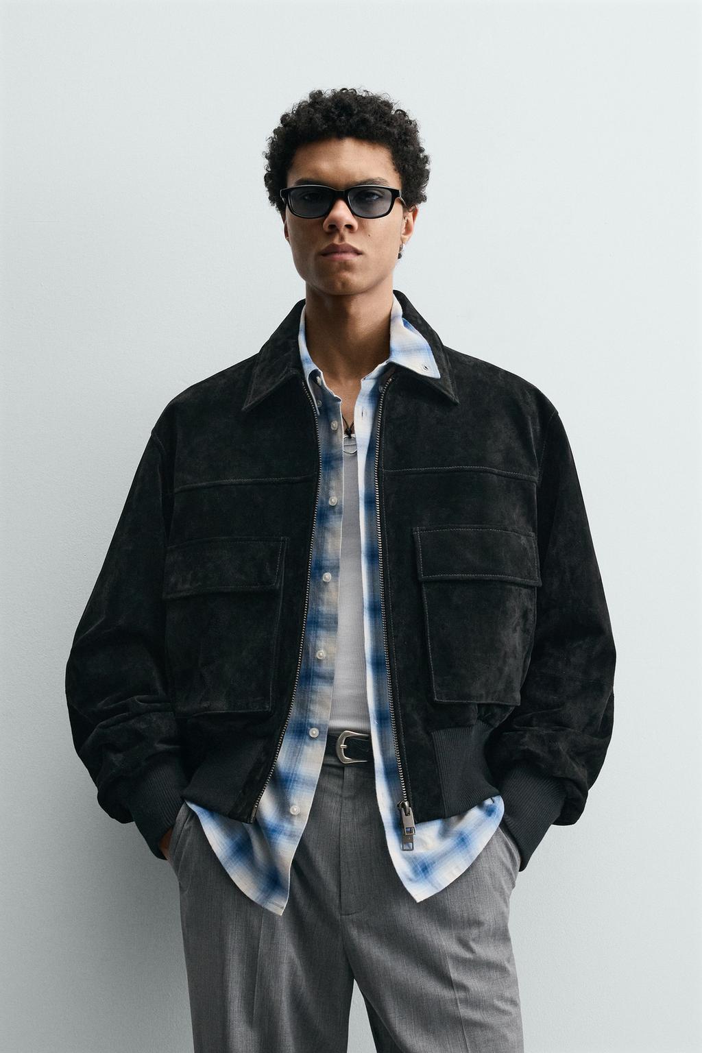 УКОРОЧЕННАЯ КУРТКА ИЗ ЗАМШИ