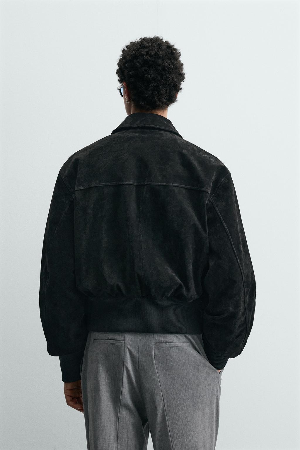 УКОРОЧЕННАЯ КУРТКА ИЗ ЗАМШИ