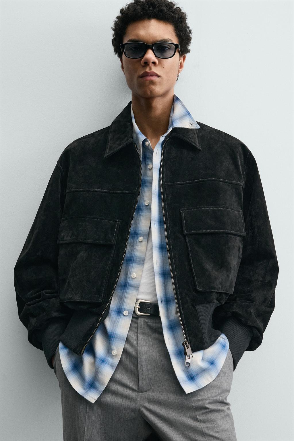 УКОРОЧЕННАЯ КУРТКА ИЗ ЗАМШИ