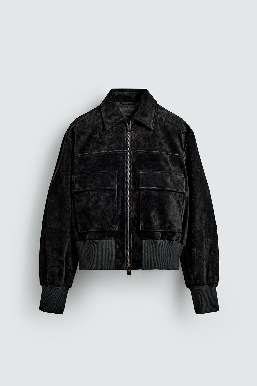 УКОРОЧЕННАЯ КУРТКА ИЗ ЗАМШИ