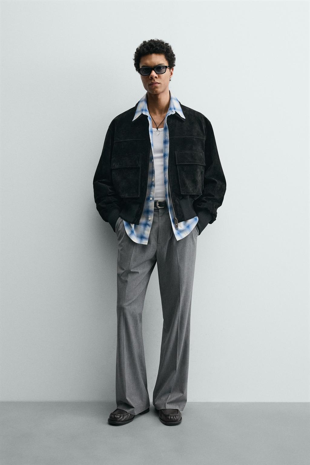 УКОРОЧЕННАЯ КУРТКА ИЗ ЗАМШИ