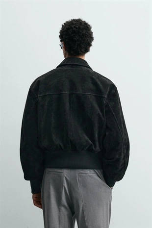 Укороченная куртка из замши- Заказать в России