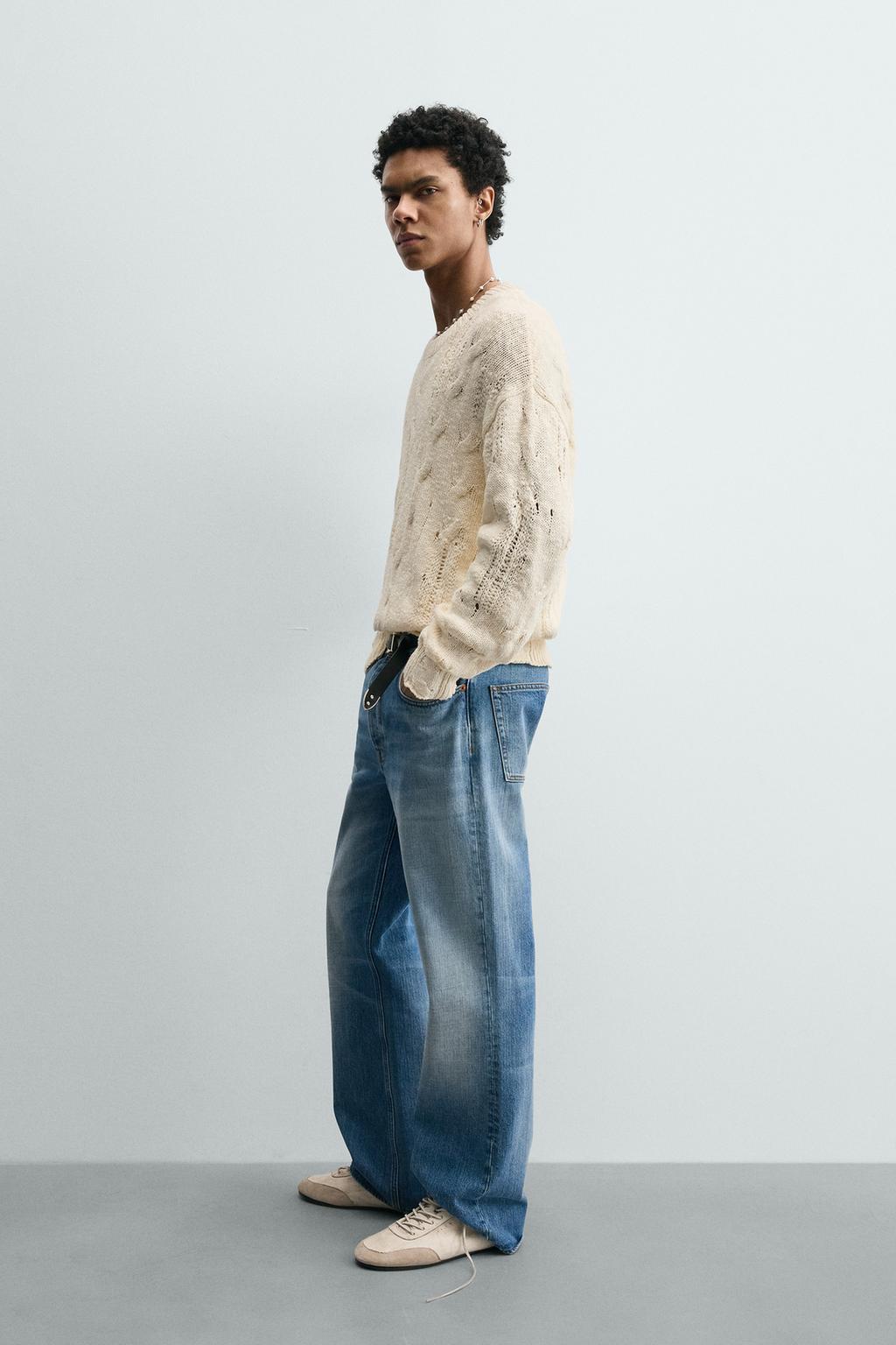 АЖУРНЫЙ СВИТЕР С УЗОРОМ «КОСЫ»