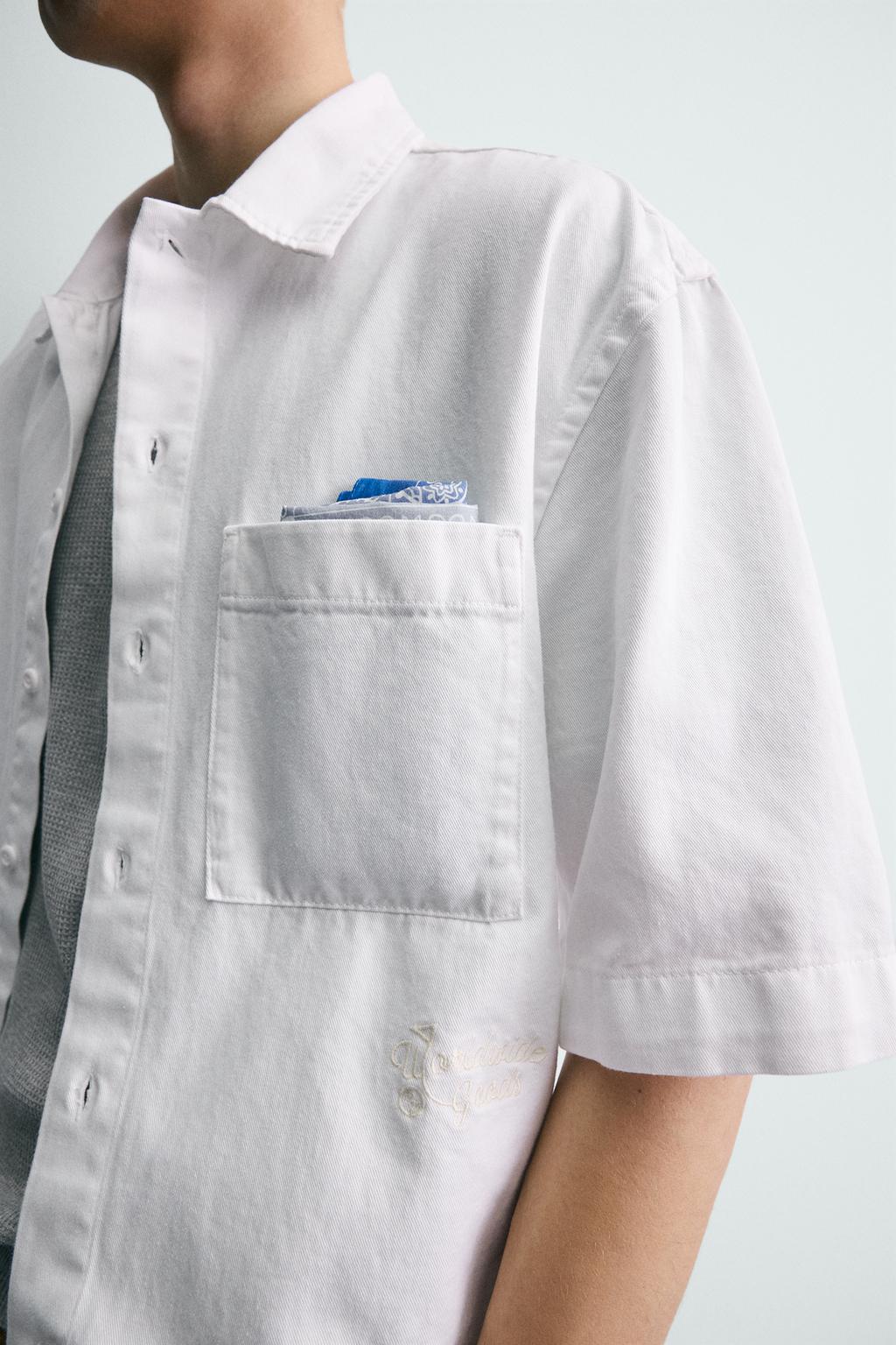 Рубашка-ковер-шарф с вышивкой