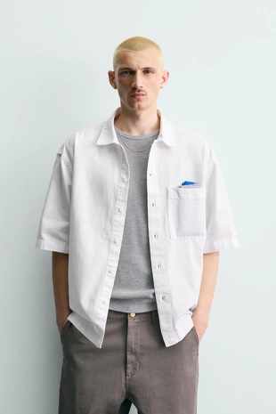 Рубашка-ковер-шарф с вышивкой