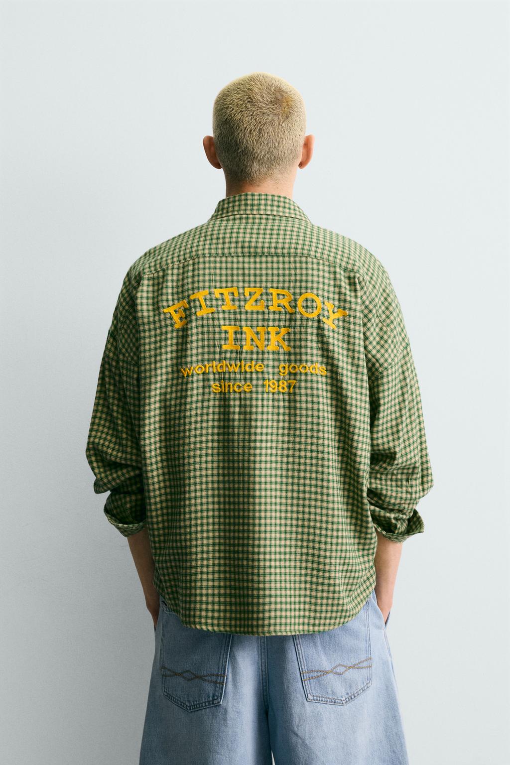 ФЛАНЕЛЕВАЯ РУБАШКА В КЛЕТКУ С ВЫШИВКОЙ