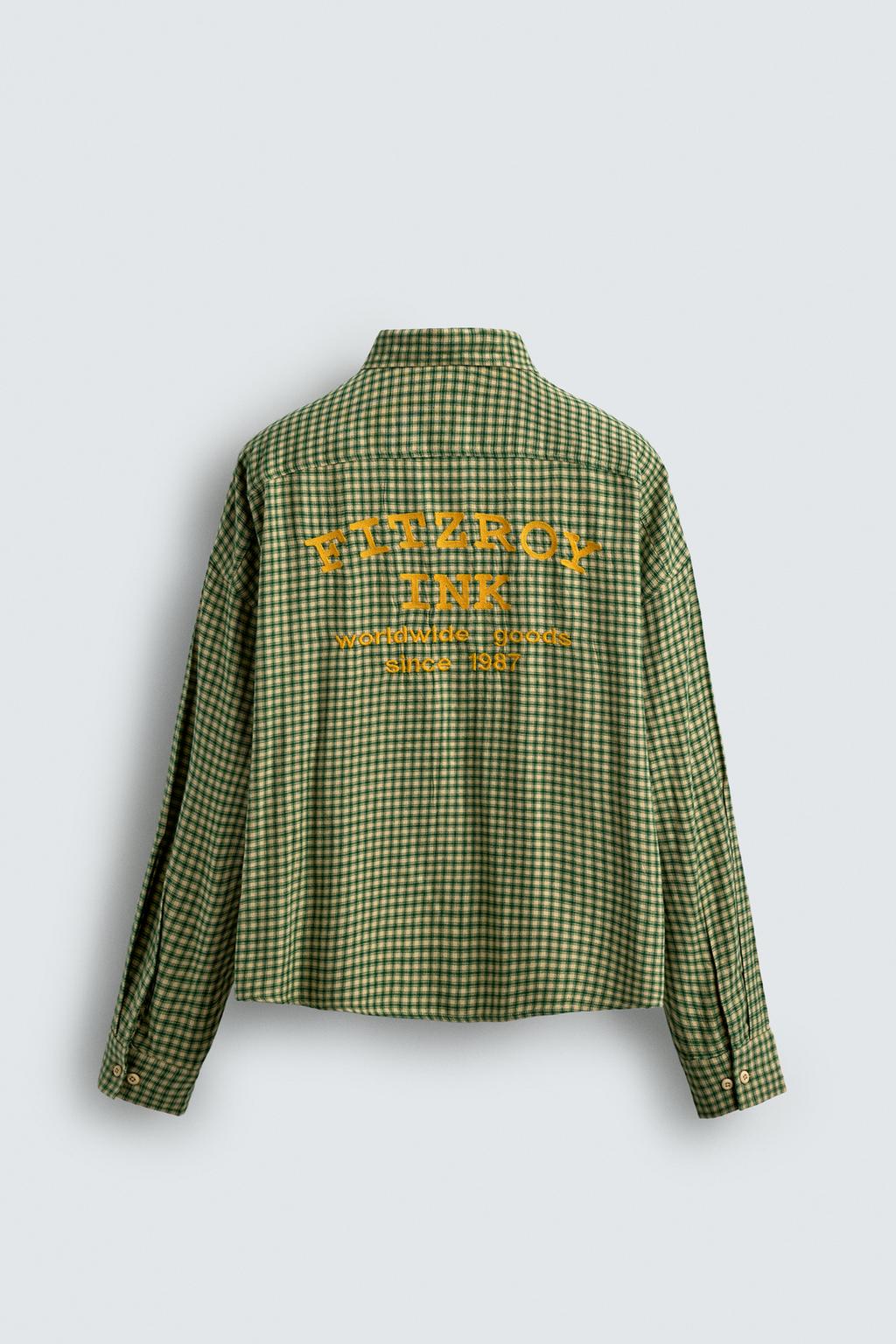 ФЛАНЕЛЕВАЯ РУБАШКА В КЛЕТКУ С ВЫШИВКОЙ