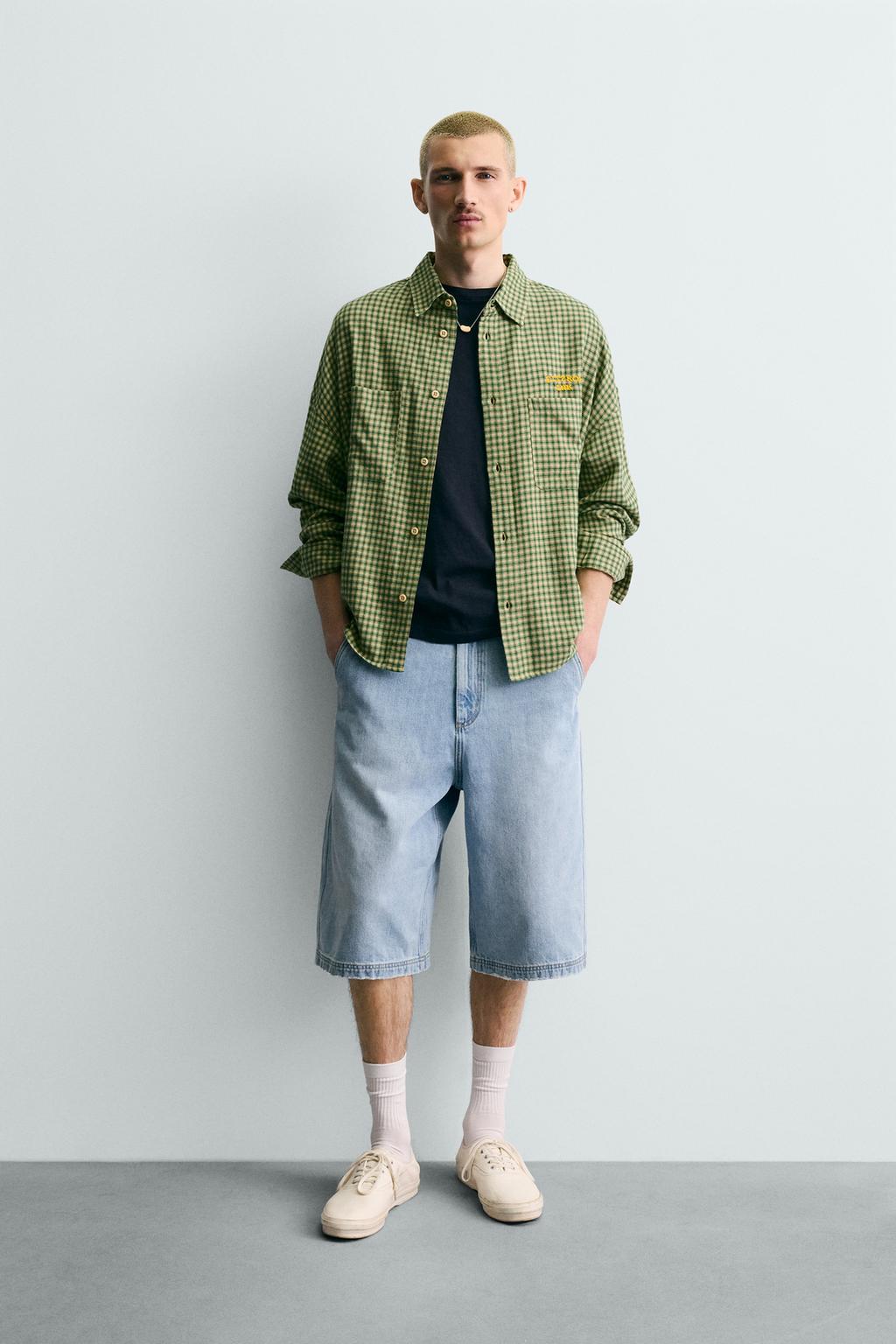 ФЛАНЕЛЕВАЯ РУБАШКА В КЛЕТКУ С ВЫШИВКОЙ