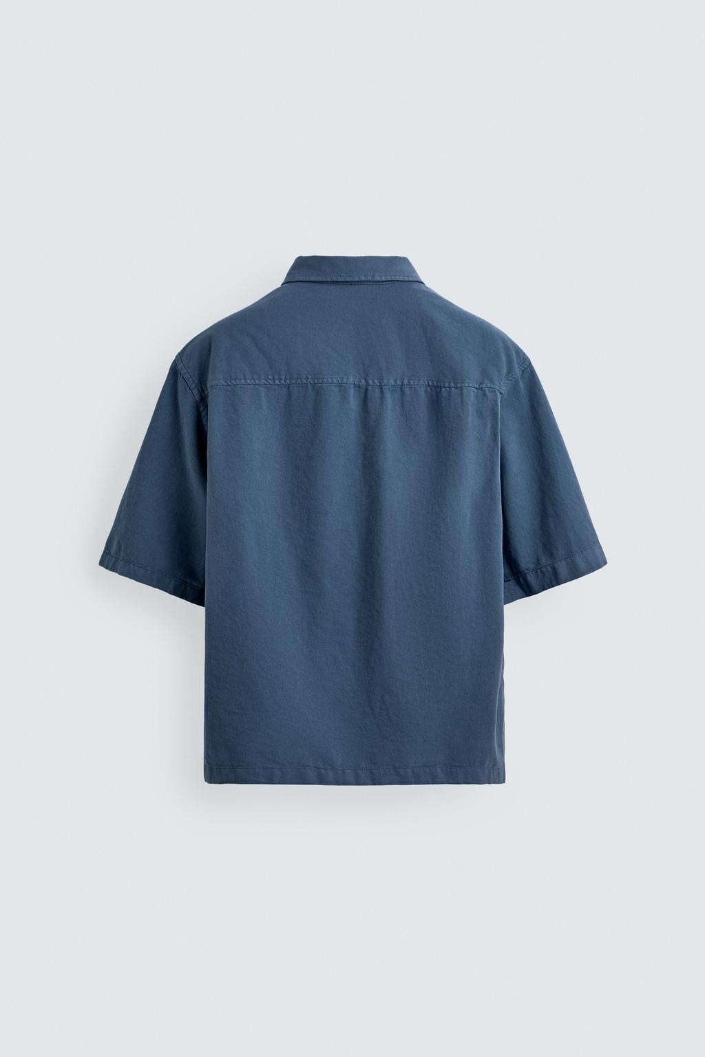 Рубашка с вышивкой и текстурой