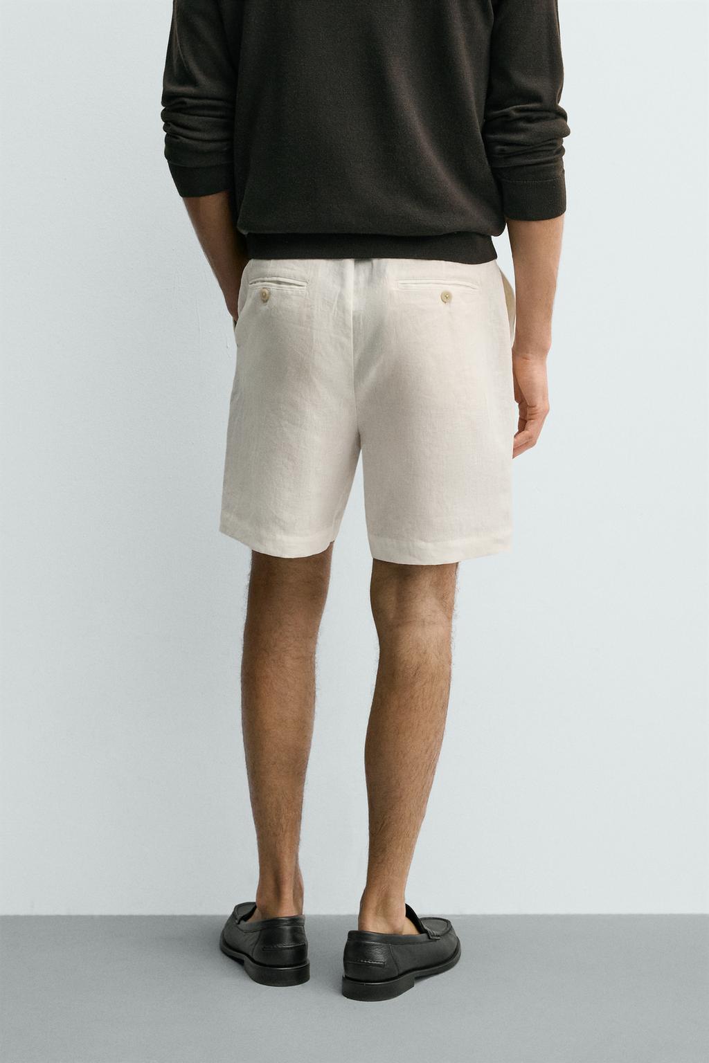 БЕРМУДЫ ИЗ 100% ЛЬНА КЛАССИЧЕСКОГО КРОЯ