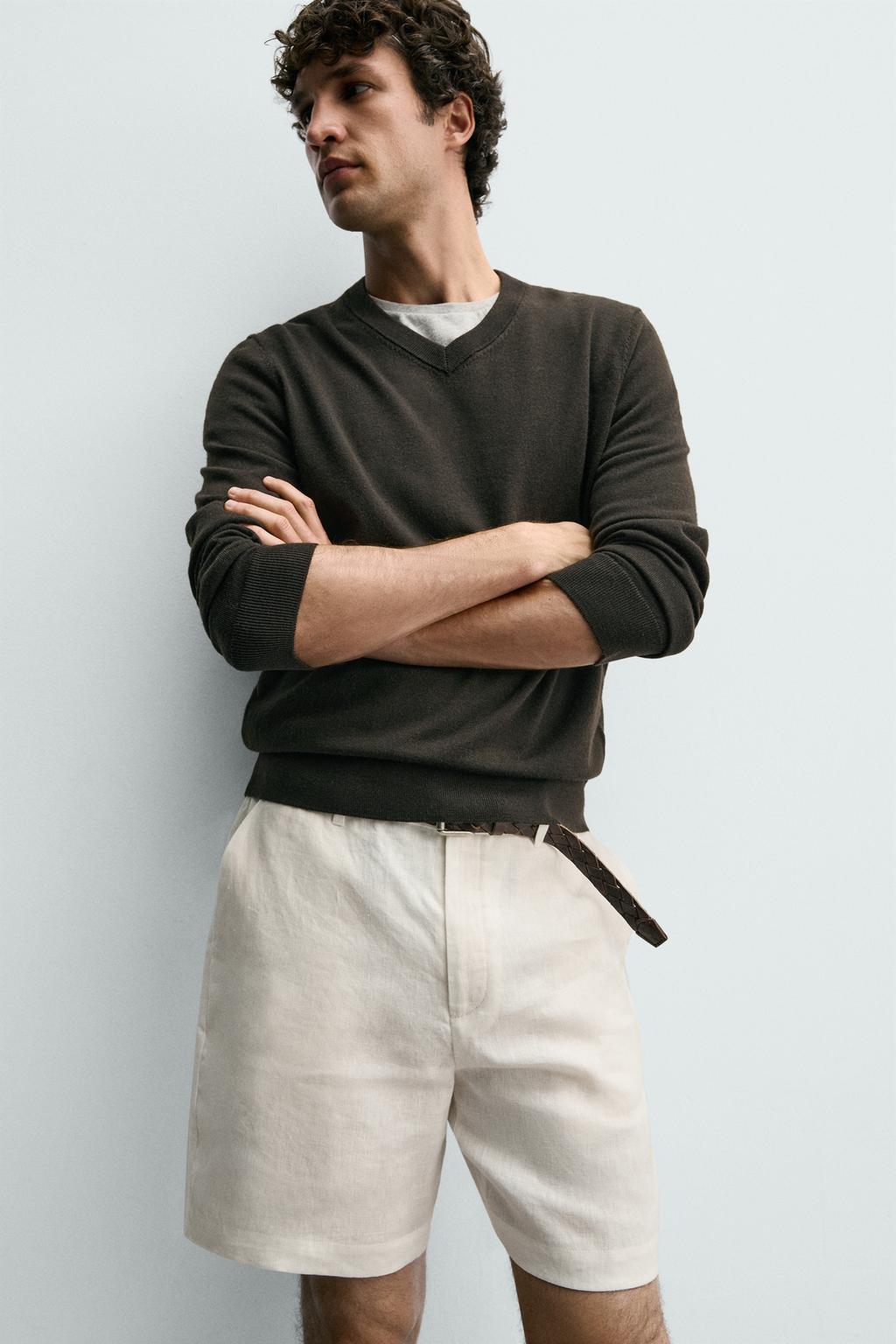 БЕРМУДЫ ИЗ 100% ЛЬНА КЛАССИЧЕСКОГО КРОЯ