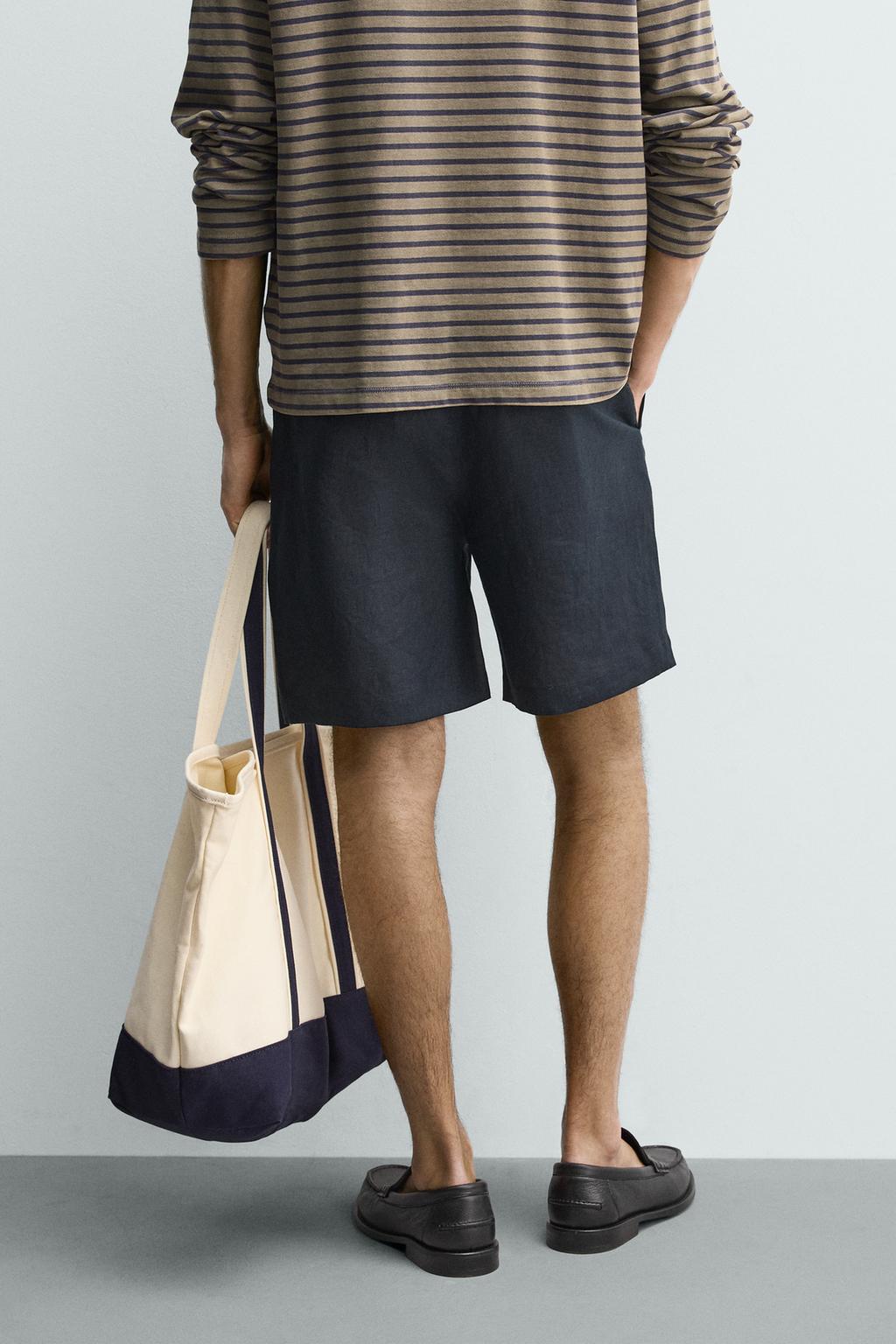 БЕРМУДЫ ИЗ 100% ЛЬНА КЛАССИЧЕСКОГО КРОЯ