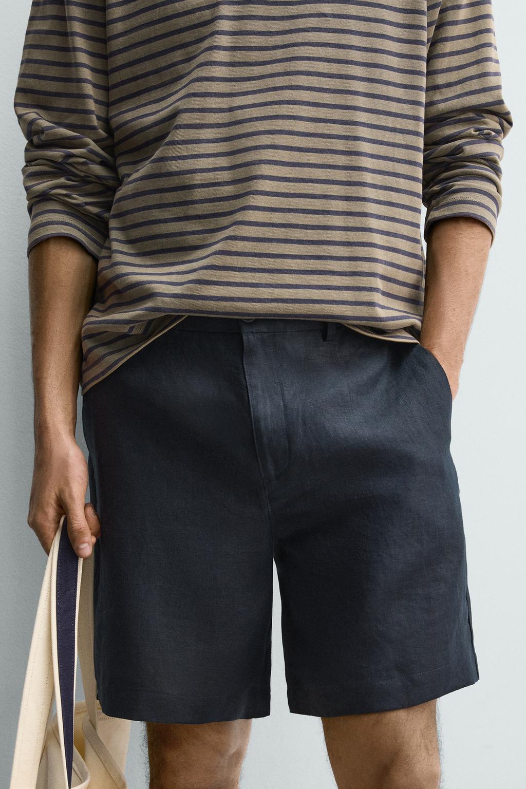 БЕРМУДЫ ИЗ 100% ЛЬНА КЛАССИЧЕСКОГО КРОЯ