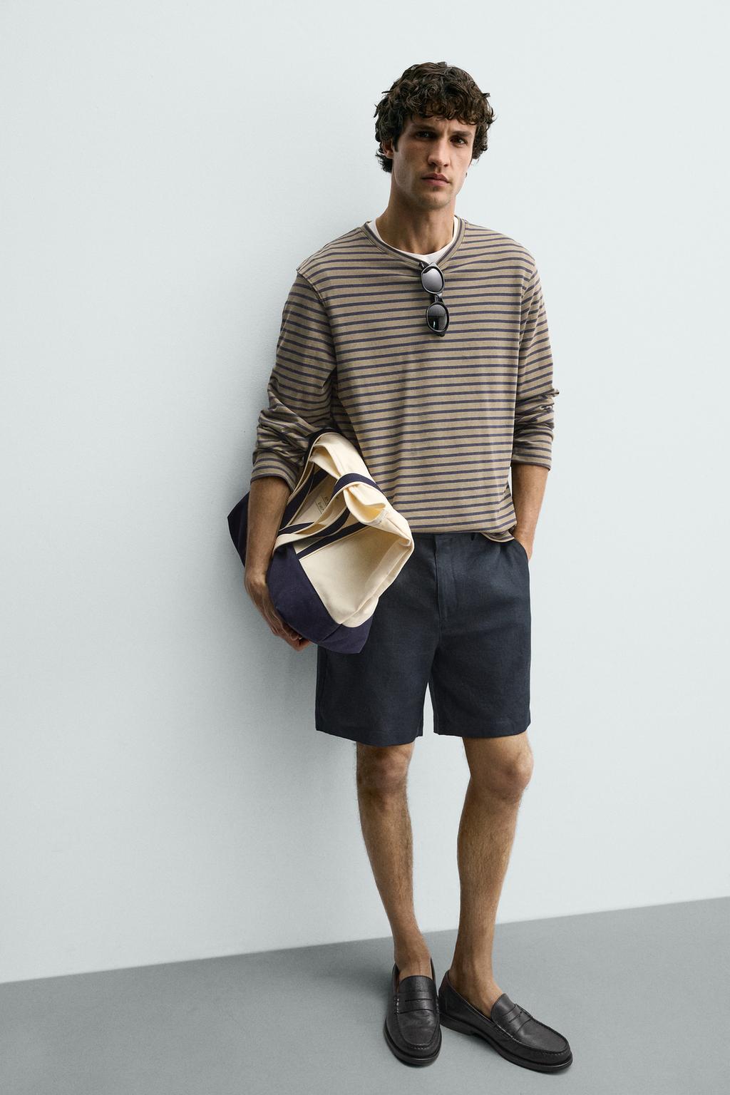 БЕРМУДЫ ИЗ 100% ЛЬНА КЛАССИЧЕСКОГО КРОЯ