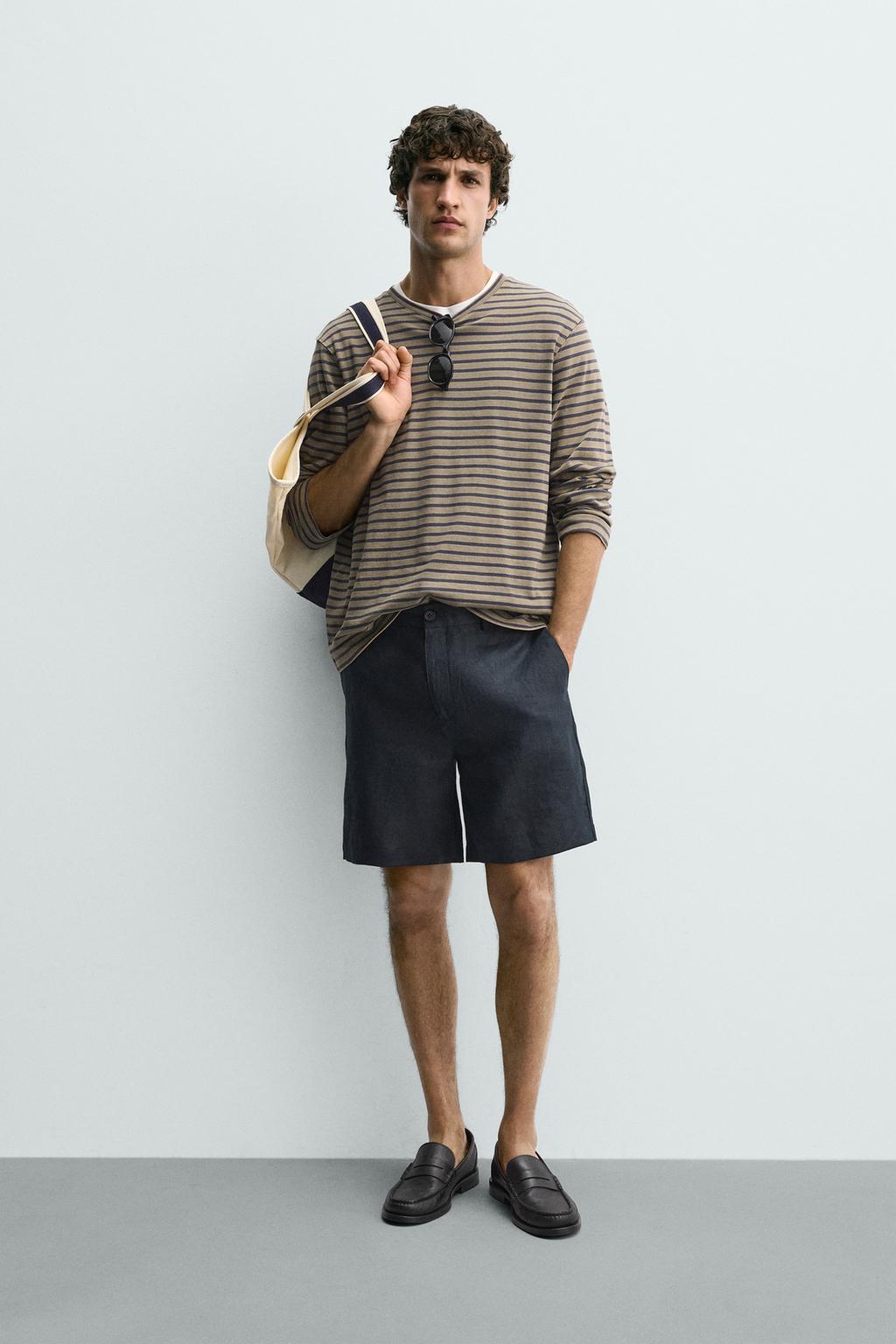 БЕРМУДЫ ИЗ 100% ЛЬНА КЛАССИЧЕСКОГО КРОЯ