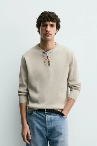 Свитер из рельефного хлопка- Заказать в России