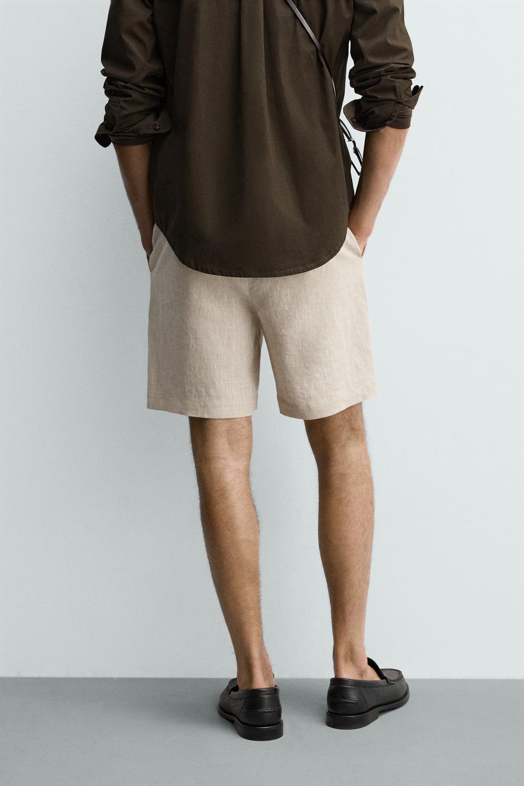 БЕРМУДЫ ИЗ 100% ЛЬНА КЛАССИЧЕСКОГО КРОЯ