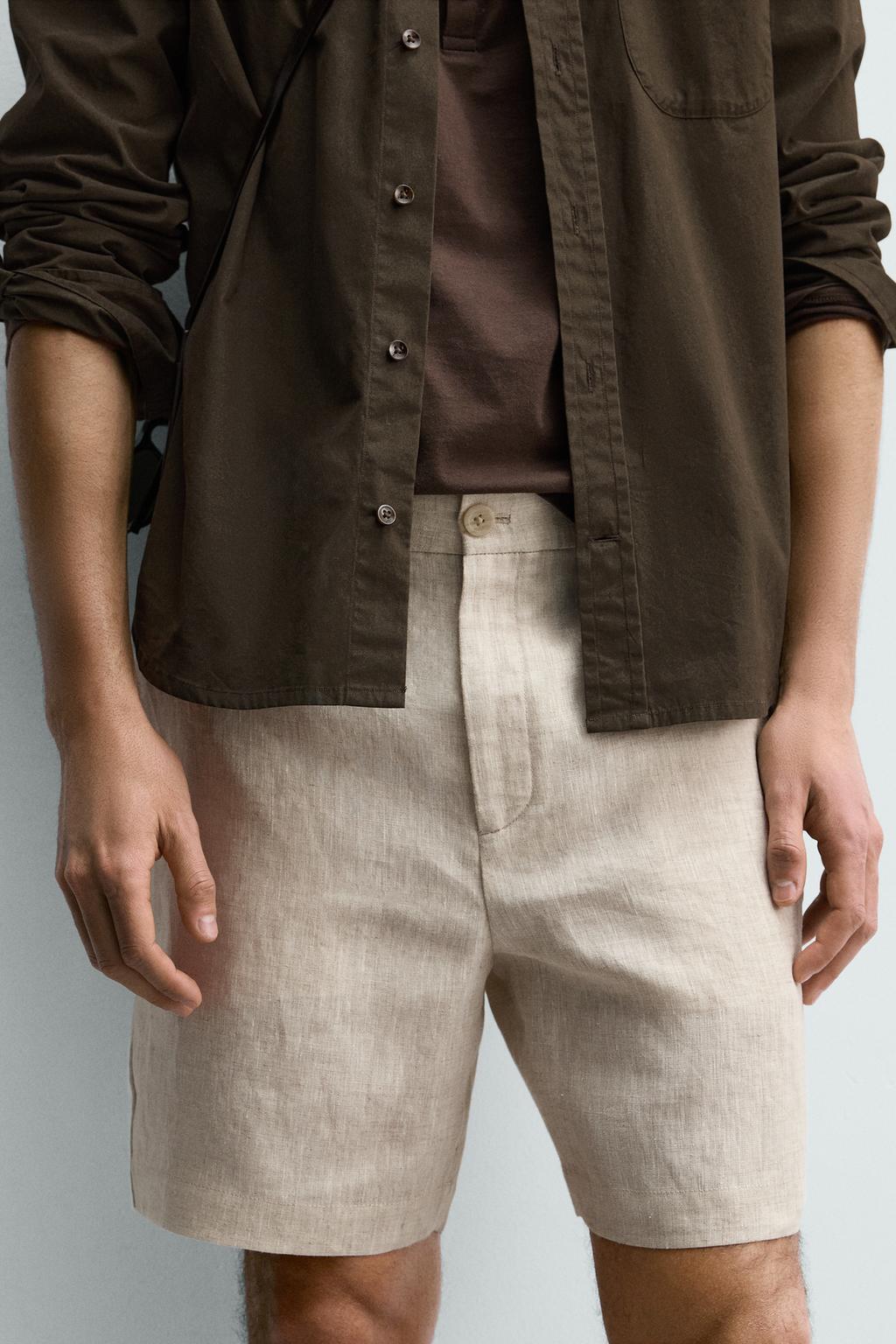 БЕРМУДЫ ИЗ 100% ЛЬНА КЛАССИЧЕСКОГО КРОЯ