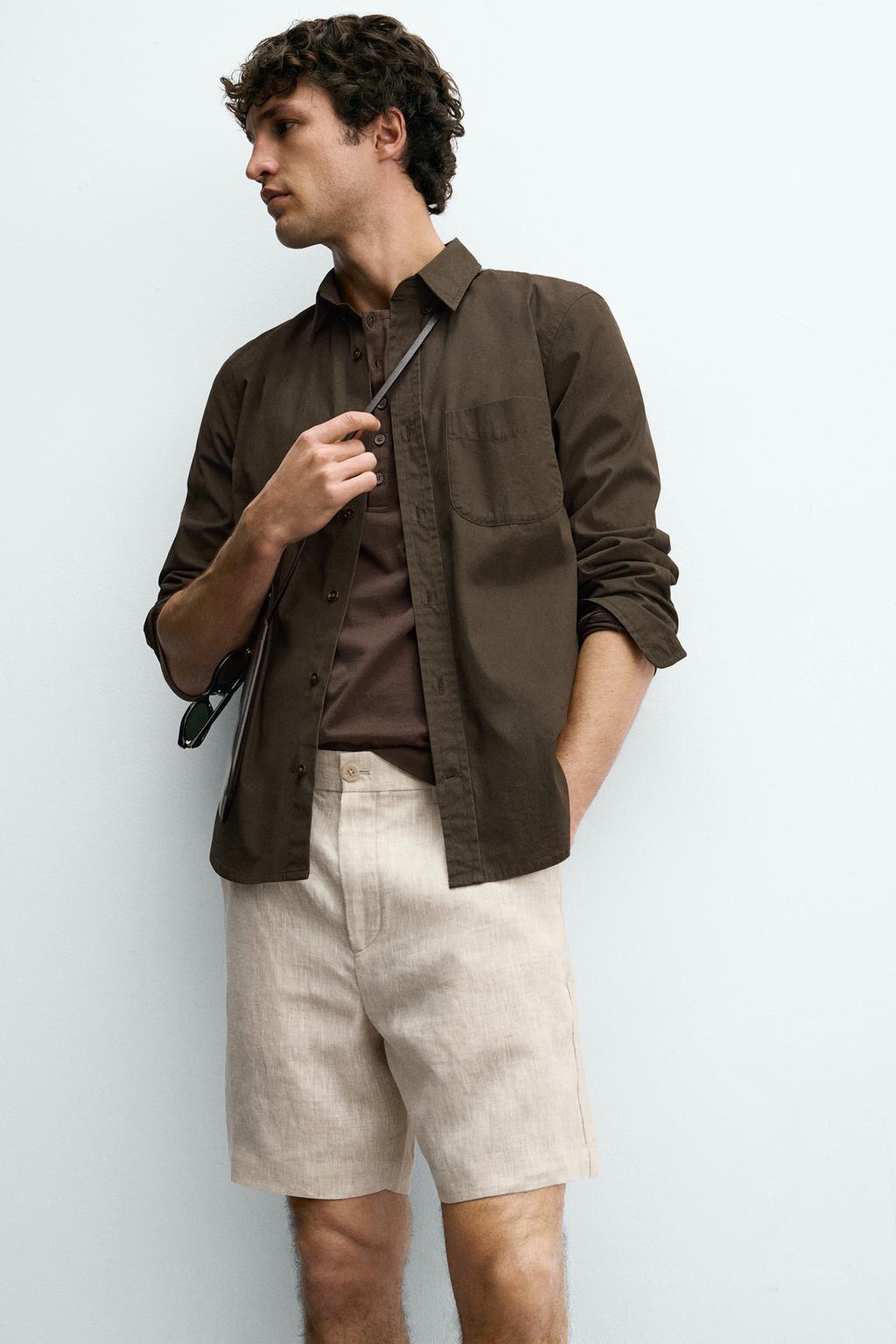 БЕРМУДЫ ИЗ 100% ЛЬНА КЛАССИЧЕСКОГО КРОЯ