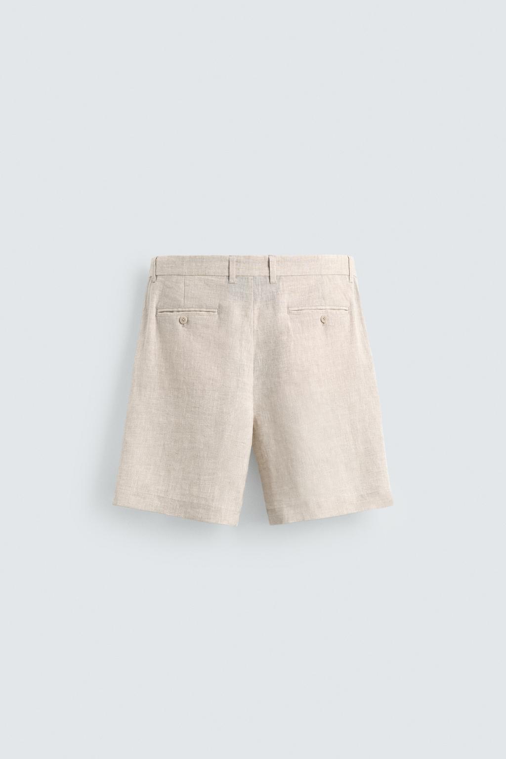БЕРМУДЫ ИЗ 100% ЛЬНА КЛАССИЧЕСКОГО КРОЯ