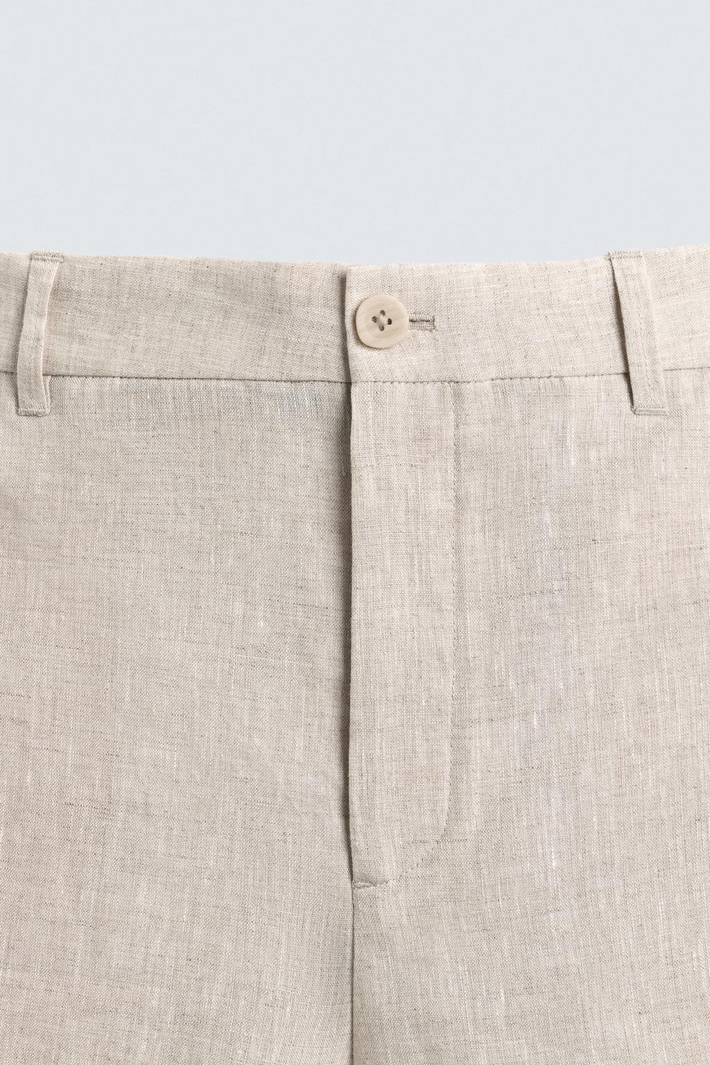 БЕРМУДЫ ИЗ 100% ЛЬНА КЛАССИЧЕСКОГО КРОЯ